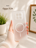 Magnetic Matte Back Cover for Oppo F29 / F29 Pro – Clear & Black Slim Case💥